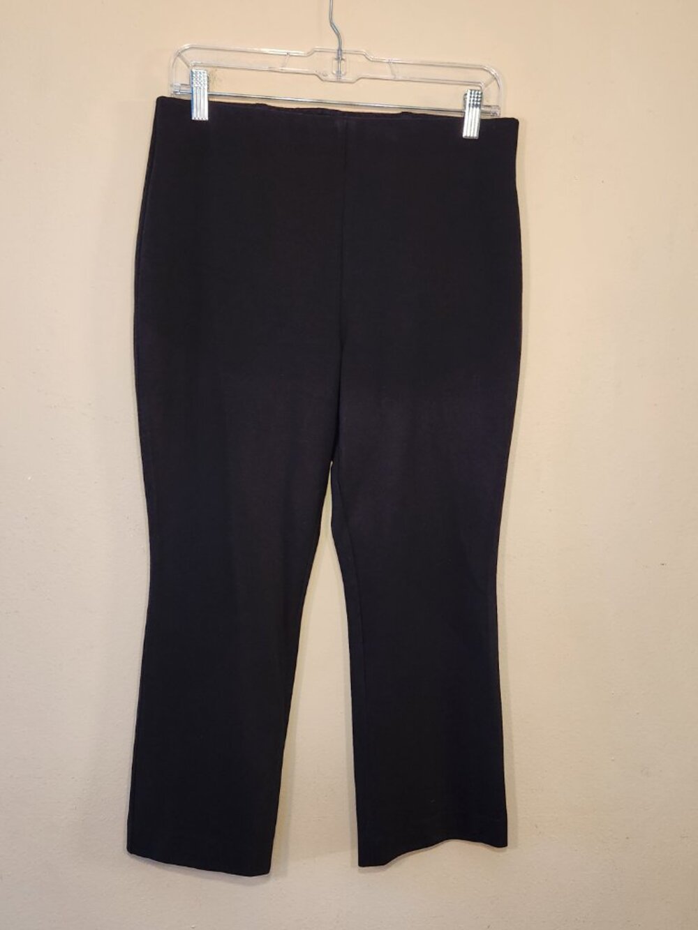 Talbots Black Montauk ankle pant 8P high waist pull-on trouser flare